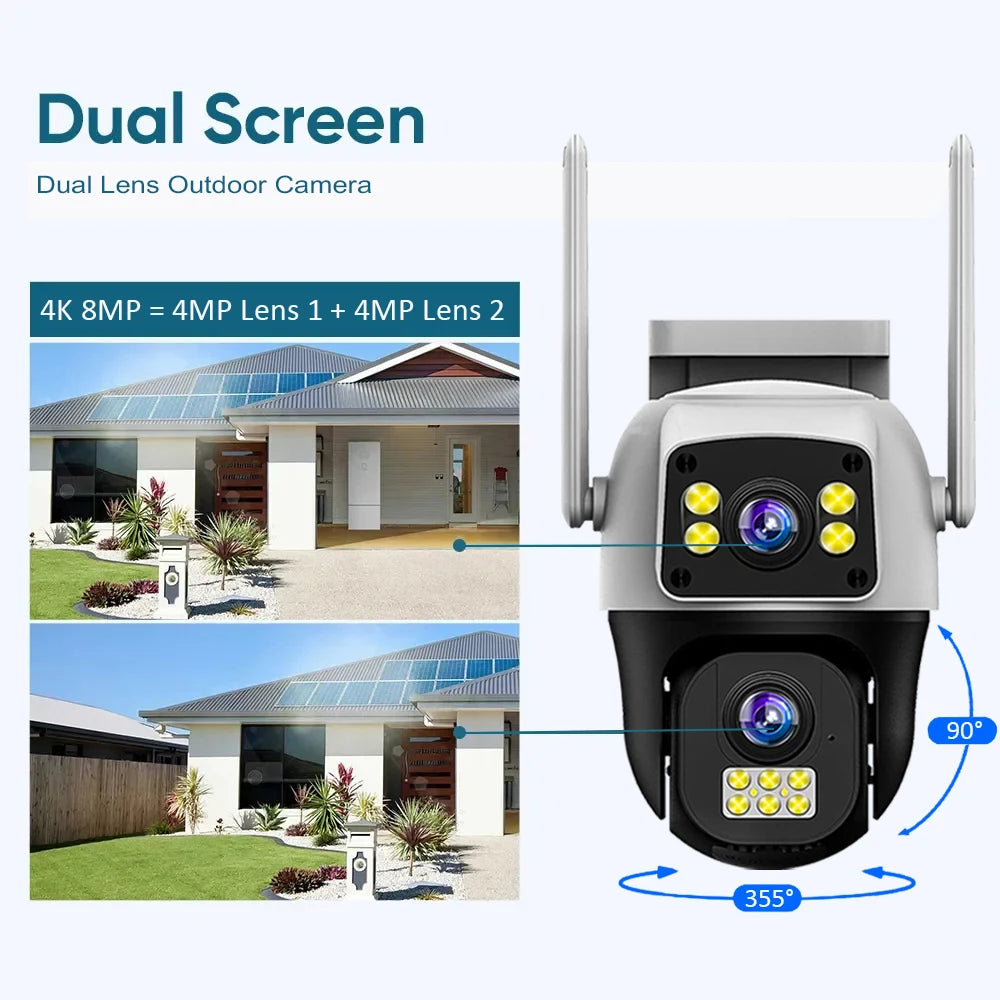 SolarGuard™ 4G Dual-Lens Security Camera (Works During Loadshedding)